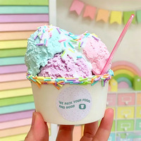 Tazones de Papel para Helado con Logotipo Personalizado al por Mayor, Vasos Desechables Ecológicos y Compostables para Postres Congelados y Yogur con Impresión Personalizada