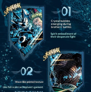 Kayou K9 Museum <span class=keywords><strong>DC</strong></span> <span class=keywords><strong>Aquaman</strong></span> Raging Seas Series Coffret Cadeau Premium Cartes à Collectionner Vente en Gros et au Détail - Product Image 6