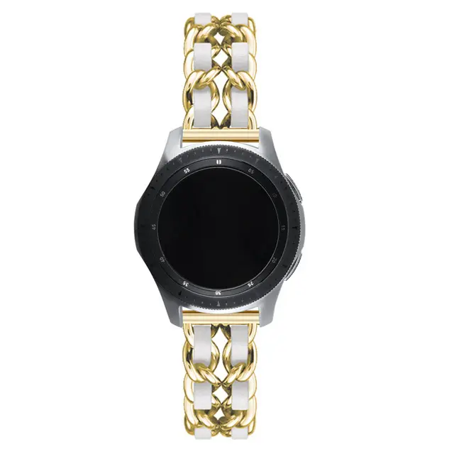 Bracelet en cuir de luxe 20mm 22mm pour Samsung Galaxy watch 5 pro 3 4 Classic Active 2