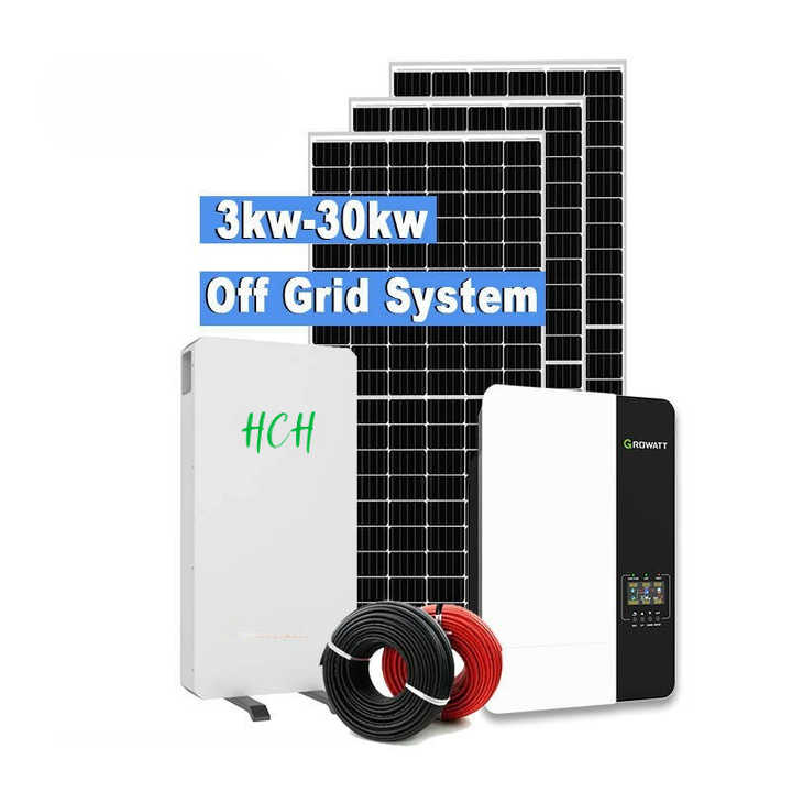 Free Design Full Set 5kw To 30kw Hybrid Solar Photovoltaic Power ...