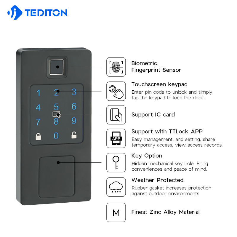 TT lock app air bnb WiFi Intelligent electronic Keyless deadbolt digital lock fingerprint