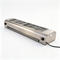 Barbecue électrique commercial 110V/220V en acier inoxydable, barbecue de table avec contrôle du thermostat, chauffage rapide, facile à nettoyer