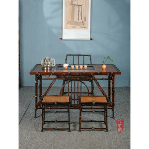 Zhuqige <b>Bamboo</b> Tea Table Set With Kettle Integrated Home Coffee Table For Tea Ceremony - Product Image 1