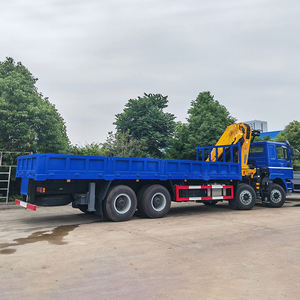 8x4 섀먼 장착 25 톤화물 리프팅 운송 너클 붐 대형 크레인 트럭 - Product Image 4