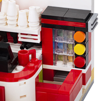 MOC4048 Série City, modèle de magasin de proximité, briques DIY, jouets de construction éducatifs pour enfants, 462 pièces