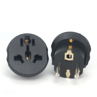Adaptador de enchufe de la UE gris Universal 16A 2 pines pin redondo enchufes y enchufes europeos AU UK CN EE. UU. a enchufe de pared de la UE AC 250V adaptador de viaje