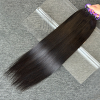 Extensions de cheveux brésiliens 100% vierges à crocheter, texture droite, longueur 8-40 pouces, peuvent être teintes, faible chute, sans nœuds