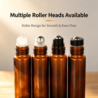 Flacon compte-gouttes en verre ambré 10 ml anti-lumière pour huiles essentielles et huiles médicinales avec bouchon en bois brun foncé