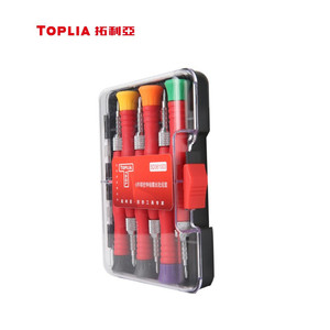 Jeu de tournevis de précision Toplia SD061003, 6 pièces, outil de réparation de montres, manche en acier au chrome-vanadium - Product Image 2