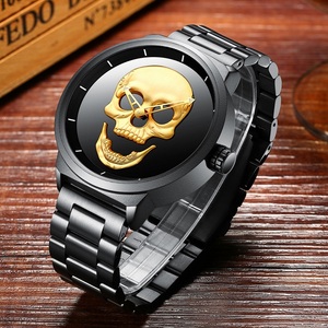 2021 BIDEN 0063 Cool Punk 3D Caved Luminous Ghost Dial Skull Men Watch Brand GIMTO Luxury Steel Quartz Relojes masculinos - Product Image 3