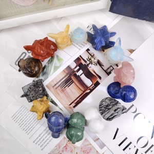 ขายส่งงานแกะสลักคริสตัลรูป<span class=keywords><strong>การ์ตูน</strong></span>โปเกมอนจากอเมทิสต์ หยก โรสควอตซ์ และควอตซ์ใส รูปสัตว์น่ารักสำหรับตกแต่ง - Product Image 3