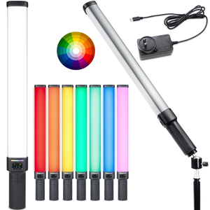 Bâton lumineux vidéo LED portable W270RGB rechargeable magnétique RVB coloré avec déflecteur pour TikTok YouTube Studio photo - Product Image 3
