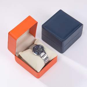 Boîte d'emballage pour montres en PU à couvercle rabattable, très vendue à l'international, boîte cadeau élégante, boîte de rangement carrée pour montres mécaniques - Product Image 2