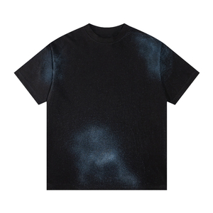 เสื้อยืดคอกลมแขนสั้นพิมพ์ลายอิงค์เจ็ทสไตล์อเมริกัน 280GSM ผ้าฟอกสี ผลิตเสื้อผ้าแนวสตรีทแวร์ - Product Image 2