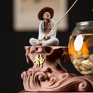Jarrón <span class=keywords><strong>de</strong></span> cerámica wuyang Jiang Taigong pesca Weng contenedor <span class=keywords><strong>de</strong></span> vidrio maceta hidropónica plantas verdes Decoración <span class=keywords><strong>de</strong></span> mesa <span class=keywords><strong>de</strong></span> té chino - Product Image 4