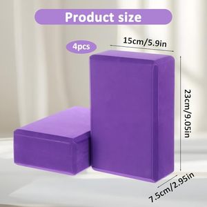 Bloc de yoga en EVA 22,5*15*7,5 cm pour débutants, brique de soutien en mousse souple pour le yoga à domicile, les étirements et l'entraînement à l'équilibre - Product Image 3