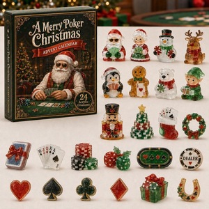 Calendrier de l'Avent 2026 de jeux de cartes d'échecs transfrontaliers, série de jeux de société, boîte mystère de Noël S pour les 5-7 ans, Cross Crown Roman - Product Image 2