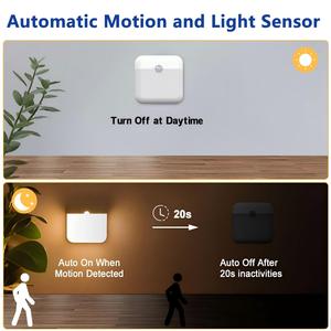 Sıcak Hareket Sensörlü LED Lamba ABS Modern Kablosuz Pilli Gece Lambası CW Ayarlanabilir Renk Sıcaklığı Oda Akıllı Aydınlatma - Product Image 2