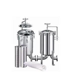 Water Filter Housing Stainless Steel Membrane Pleated Filter Cartridge 10 20 Inch Filter Housing Food Grade Water treatment