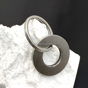 Cercle en acier de 3 mm d'épaisseur pour laser à fibre Porte-clés en laiton avec logo personnalisé - Product Image 5