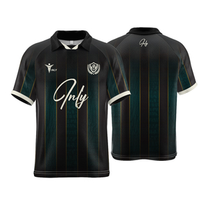 Grosir kaus sepak bola Vintage kaus pria ukuran Plus asli bergaris kaus sepak bola kustom - Product Image 3