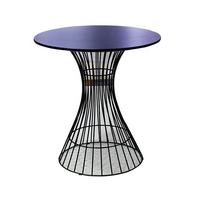 Table Basse Moderne et Simple pour Appartement Compact, Meuble de Loisirs avec Plateau en Marbre et Piétement Métallique pour Chambre à Coucher
