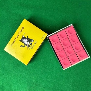 Craie rose Good Cat, lot de 12, pour billard et snooker. - Product Image 1