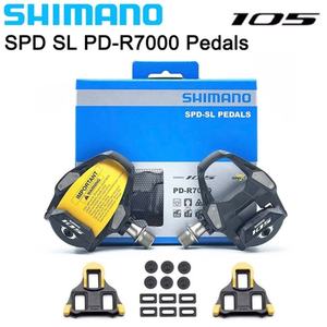 Pédale autobloquante Shimano 105 <span class=keywords><strong>R7000</strong></span> d'origine avec jeu de cales SM-SH11 <span class=keywords><strong>SPD</strong></span> pour vélo de route - Product Image 1