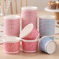 Gobelets en papier personnalisés de qualité supérieure pour la vente en gros, pour gelato, crème glacée, desserts, emballages alimentaires à emporter, 3oz, 4oz, 5oz, 6oz, 8oz, 12oz
