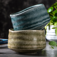 Ensemble de bols à matcha et à salade en céramique et porcelaine écologiques faits à la main pour la cuisine japonaise et coréenne, compatibles avec le micro-ondes