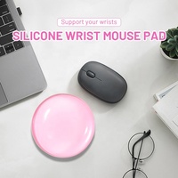 Repose-poignets en silicone transparent rond personnalisé pour souris, design gaming, résistant à l'eau, 100x100mm, pour la maison et le bureau