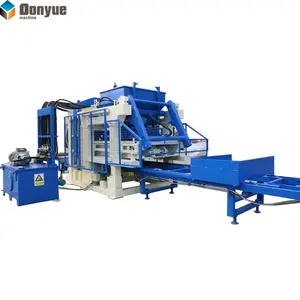 Hollow Brick Making Machine QT12 -15 Blocks Concrete Machine Make Interlocking Floor Press To Make Bricks Bamboo Pallets