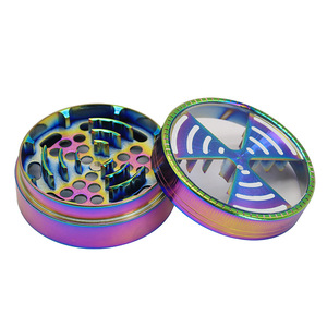 Molino para Hierbas y Tabaco Ice Blue Smoke Shop de 63 mm, Arcoíris, 4 Piezas, Nuevo, Molinillo de Especias con Dientes Afilados CNC, Venta al por Mayor - Product Image 3