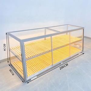 Vitrina cuadrada <span class=keywords><strong>de</strong></span> <span class=keywords><strong>cristal</strong></span> <span class=keywords><strong>para</strong></span> pasteles, pan, pastelería, comida seca, postre, mostrador, vitrina <span class=keywords><strong>para</strong></span> café, Panadería, tienda, quiosco, supermercado - Product Image 3