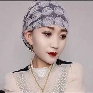 New Ethnic Muslim Cotton Solid Color Women's Bohemian Braided Headscarf <b>Hat</b> - Product Image 2