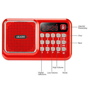 Radio FM Digital Portátil con Altavoz Incorporado, Precio Económico de Fábrica, Compatible con Tarjeta USB TF, Batería Recargable H-868 - Product Image 5