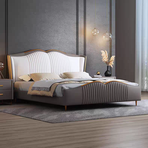 Nova <span class=keywords><strong>Fancy</strong></span> Đồ Nội Thất Phòng Ngủ Khách Sạn Hiện Đại Phòng Ngủ Da Bọc Giường Nền Tảng Giường Khung Vua Kích Thước Dành Cho Người Lớn Giường Đôi - Product Image 3