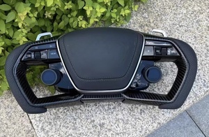 Ajuste para Audi S4 A5 A4 <span class=keywords><strong>S3</strong></span> S5 S6 S7 RS3 RS4 Rs5 Rs6 Rs7 Q3 Q5 Q7 Q8 A3 A6 A7 A8 B9 B8.5 R8 TT C8 volante de fibra de carbono Led - Product Image 6