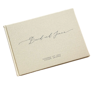 Album ảnh bìa <span class=keywords><strong>c</strong></span>ứng vải lanh A5 Đài Loan, viền vàng ép kim, giấy trắng dày, sổ lưu niệm, sổ ký tên đám <span class=keywords><strong>c</strong></span>ưới <span class=keywords><strong>c</strong></span>ó ảnh - Product Image 2