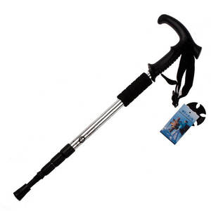 Fenor Fox Trekking Poles 4 Section Aluminum Alloy Anti Shock Rubber Tip T <b>Handle</b> Hiking <b>Walking</b> <b>Sticks</b> Outdoor Mountaineering - Product Image 5