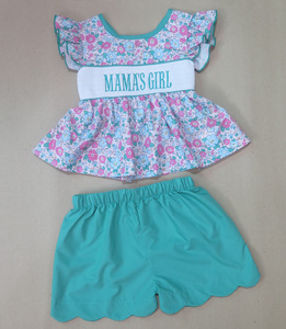 Robes d'été smockées pour filles, vêtements smockés faits main pour enfants, vente en gros de vêtements smockés pour enfants, tenues florales mère-fille - Product Image 3