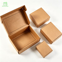Boîte d'emballage plate personnalisée avec logo, pelliculage mat, recyclable, en carton, découpée, pliable, en kraft, pour expédition de chaussettes en fourrure et éponges