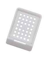 Cassette d'incrustation de tissus POM jetable blanche multicolore pour laboratoire d'histologie et de pathologie, cassette de biopsie en plastique avec couvercle à clipser