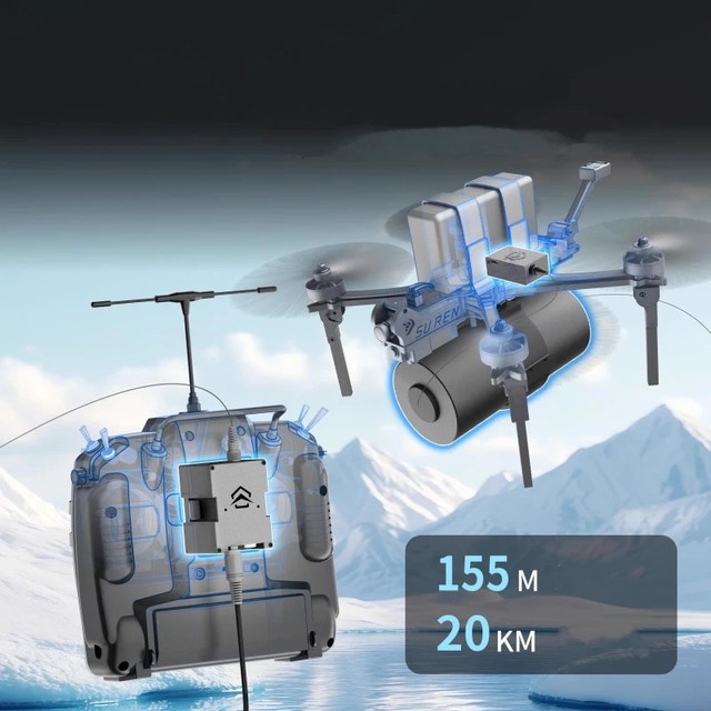 Fiber Optic Airborne Terminal Ground Terminal Cylinder Fpv VTX Wireless Video Transmission System for Race Drone