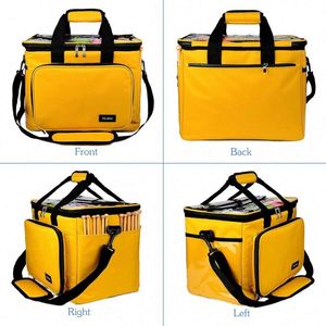 Bolsa de transporte de ganchillo plegable, impermeable, de gran capacidad, para viajes, almacenamiento de hilo y tejido, muestra gratuita. - Product Image 6