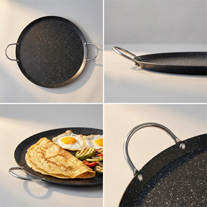 Bas prix 1.2mm épaisseur Comals 23cm 29cm 35cm multi-taille en acier au carbone coréen antiadhésif Grill Pan avec oreilles - Product Image 3