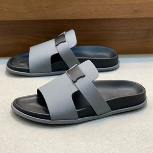 Sandalias de Playa de Lujo de Primera Calidad, de Cuero Genuino, Punta Abierta, Resistentes al Desgaste, Antideslizantes, con una Sola Correa, Cómodas y Suaves para Hombre - Product Image 6