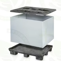 Boîtes à manchon en plastique en carton pliable réutilisables en usine Palette en plastique PP recyclable Boîte Gaylord Palette en plastique réutilisable divisée