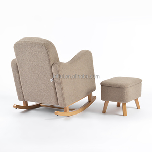 Modern Sherpa nursing room care center breastfeeding nursery rocking chair for New Parent - Product Image 3
