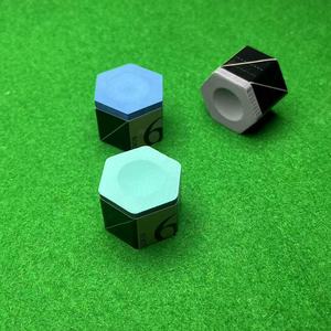 <span class=keywords><strong>Craie</strong></span> de billard professionnelle Kamui Hexagonal Pool Ball Powder Blue Green Gray 3 couleurs, sac PVC, emballage <span class=keywords><strong>acrylique</strong></span> double couche - Product Image 1